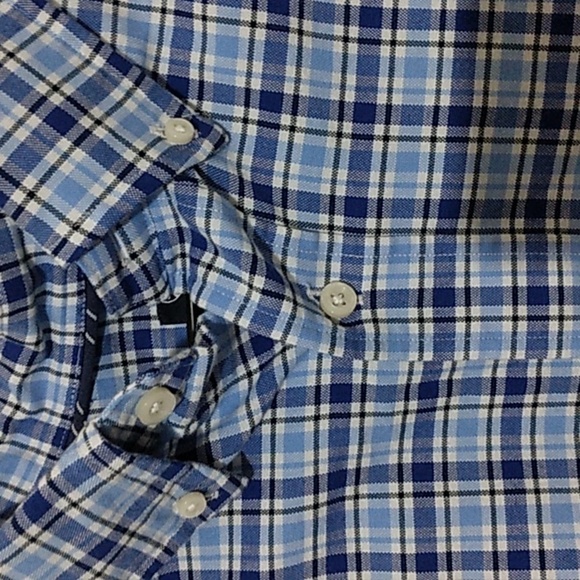 Daniel Cremieux Blue and Beige Plaid Casual Button Down Shirts - Picture 8 of 16